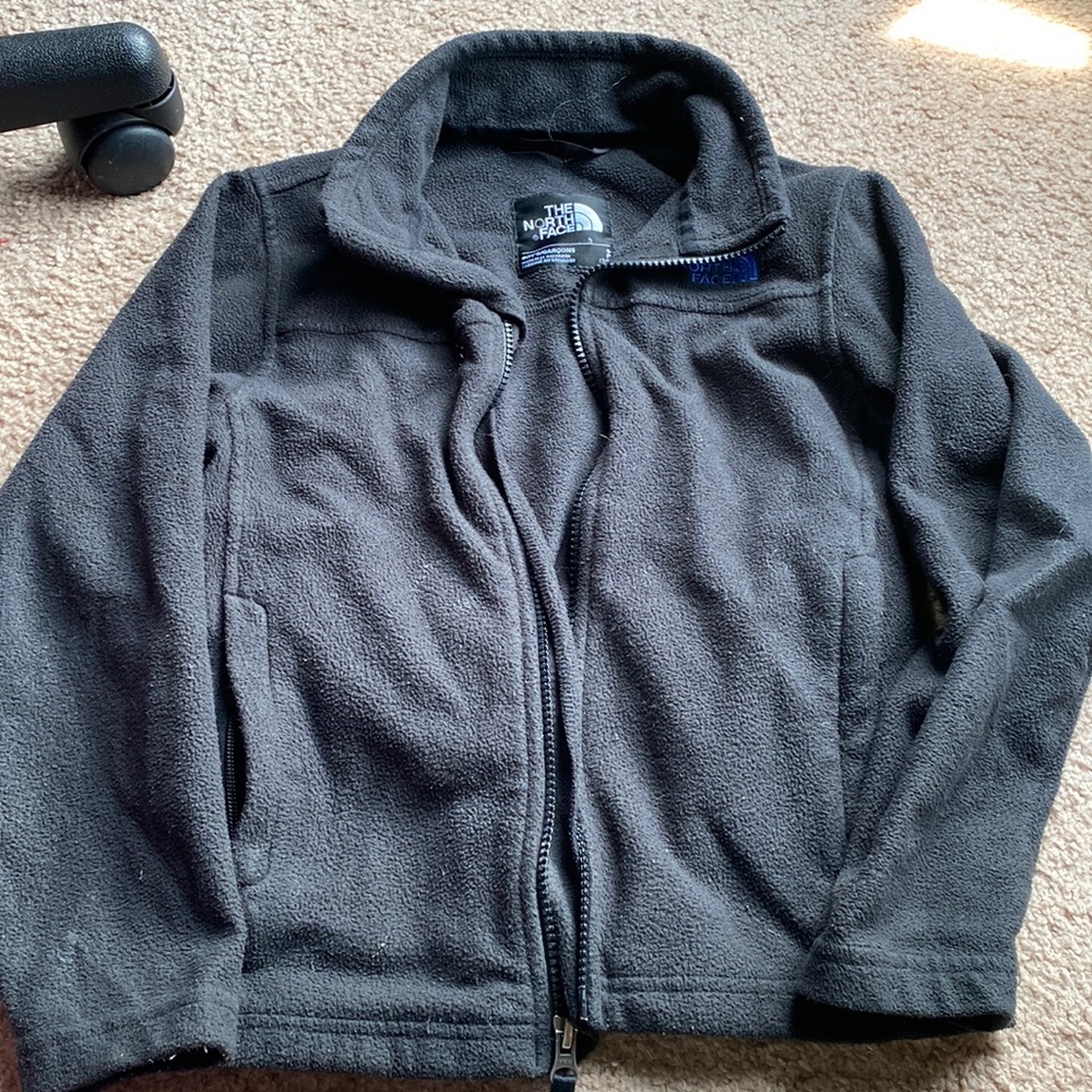 Boys Northface Black Fleece Jacket
